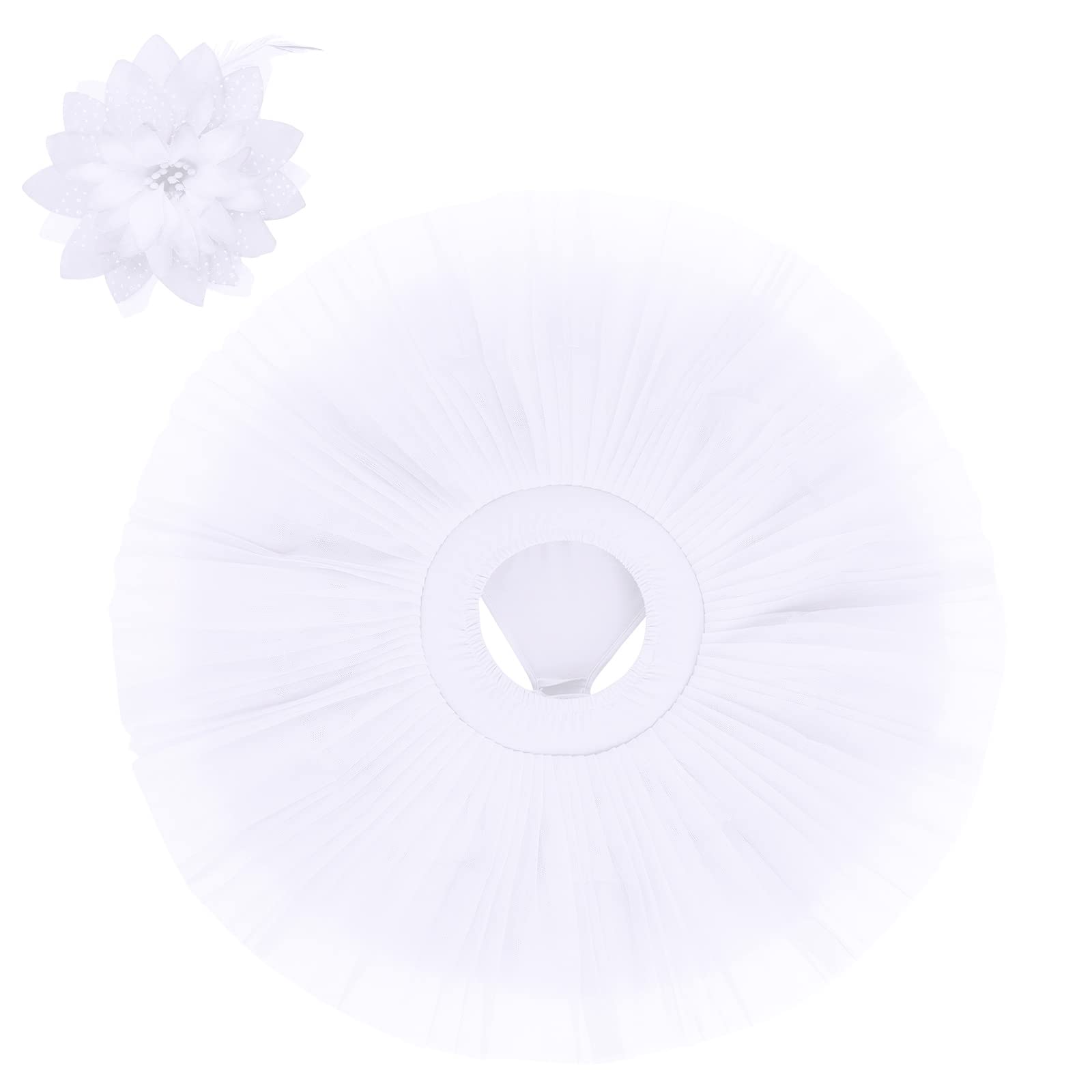 IMEKIS Jupe de ballet pour femme et fille - Tutu - Jupe en tulle - 7 couches - Avec sous-vêtement - Pinces à cheveux - Ensemble de 2 vêtements de danse