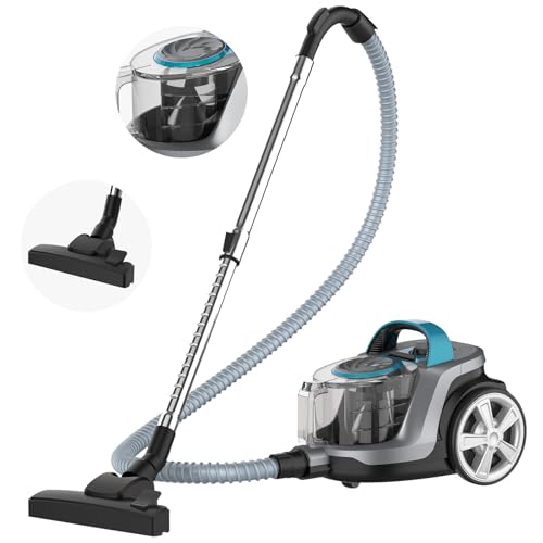 Aspirador Trineo sin bolsa, aspirador Trineo de 1600 W, aspirador sin bolsa con tecnología Ciclónica, con cable de alimentación de 5 m y gran capacidad de 4 l, para parquet, alfombras, Baldosas