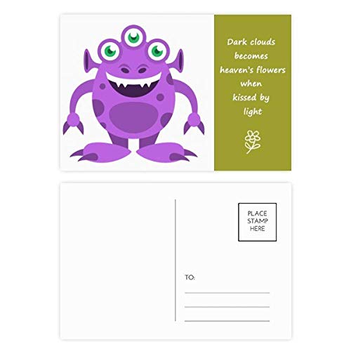 Carte postale Alien Univers Monstre pourpre DIYthinker 20pcs