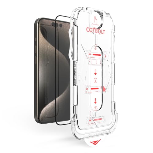 Image of Tempered Glass for iPhone 14 Pro Tempered Glass Screen Protector with (Easy Installation Kit) Anti Scratch, Bubble Free