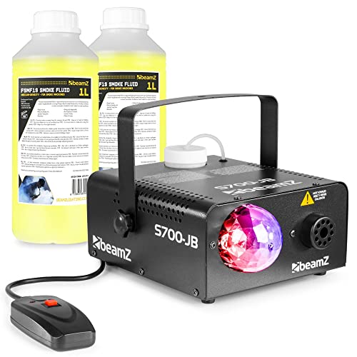 BeamZ S700-JB - Pack de Máquina de Humo de 700w con efecto de luces LED Jelly Ball 2 litros de...