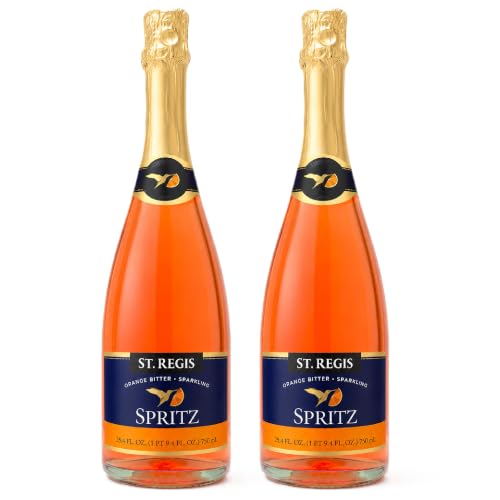 Image of ST. REGIS Non-Alcoholic Orange Spritz Beverage, 25.4 fl oz, 2-Pack, Low Calorie, Low Sugar, Orange Bitter Sweet, Product of Spain