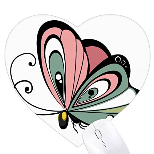 Tapis de souris en forme de coeur papillon cartoon pour éviter la fatigue du poignet