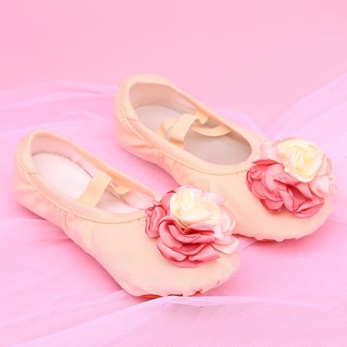 Girls Ballet Shoes Soft Dance Shoes Flower Ballet Slipper Daily Wear Yoga Shoe Flats for Toddler/Little Kid/Big Kid3