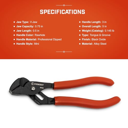 Pince multiprise de poche 11,4 cm Crescent pour espaces restreints - 6