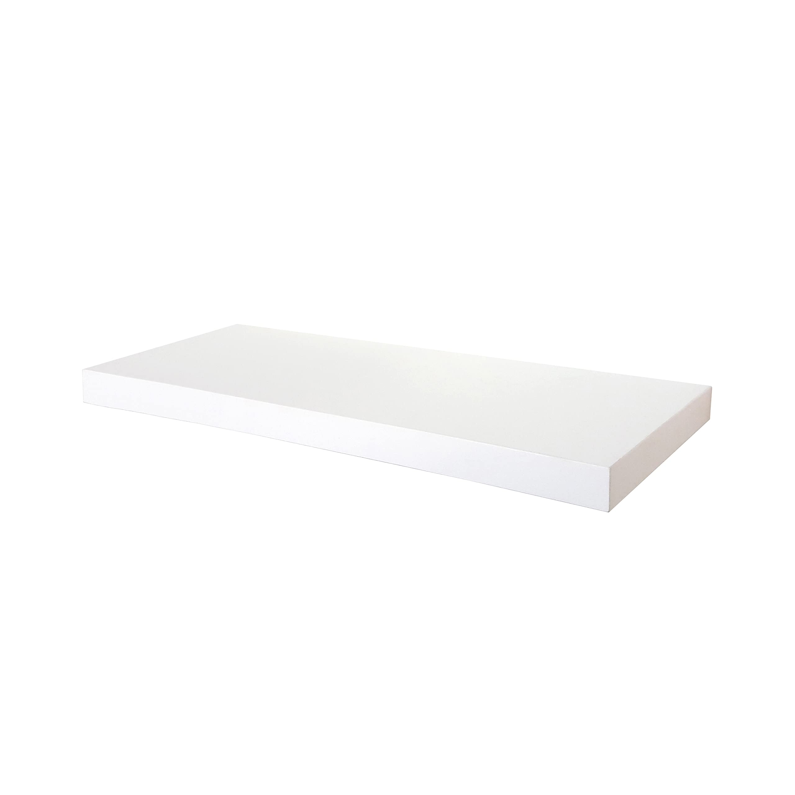 Henor Balda Pared 50 x 20 x 2.5 cm. Estante Pared Madera Herraje Totalmente Oculto Carga Soporta hasta 25Kg Blanco — view 3