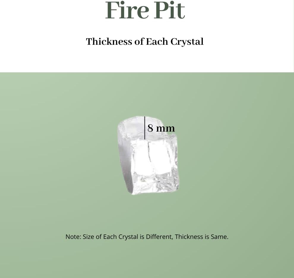 R H LIFESTYLE Crushed Glass/Fire Pits for Resin Art High Luster Fire Glass Used Specially for Resin Art/Geode Art Fire Pit Crafts (Aqua Clear 8mm, 400G)