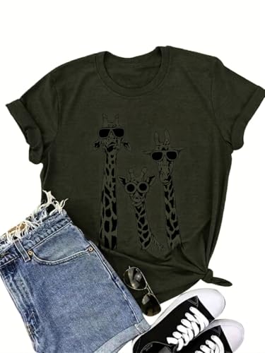 Image of Jawdrobe Women's Graphic Printed T-Shirt Soft Cotton Blend Tee for Everyday Style | Oversized Fit Half Sleeve Printed Round Neck T-Shirt for Women