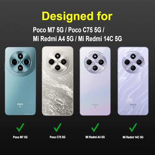 Image of Zapcase Back Case Cover for Poco M7 5G | Compatible for Poco M7 5G Back Cover | Liquid Silicon Magic Case with Camera Protection | Black
