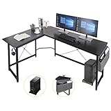 Viel Platz unter der Erde: Viel Platz unter dem L-Schreibtisch bietet Ihren Beinen Freiheit. Die Höhe von 68,5 cm (von der Unterseite des Metallrahmens bis zum Boden) bietet ausreichend Platz für Ihre CPU oder Speicherplatz wie einen Schrank