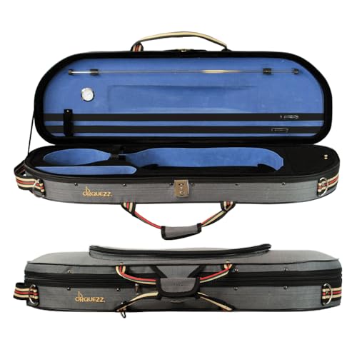 ORQUEZZ Estojo Meia Lua Térmico Luxo Interior Azul Violino 4/4