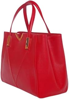 Tatou Red Italian Palmellato Leather Handbag, Handbags for women, Satchel Tote Shoulder Bag, tote bag, leather purses and handbags