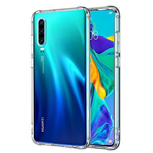NEUFLY für Huawei P30 Hülle, Anti-Fingerabdruck Schutzhülle TPU Crystal Clear Silikon Handyhülle für Huawei P30 - Transparent