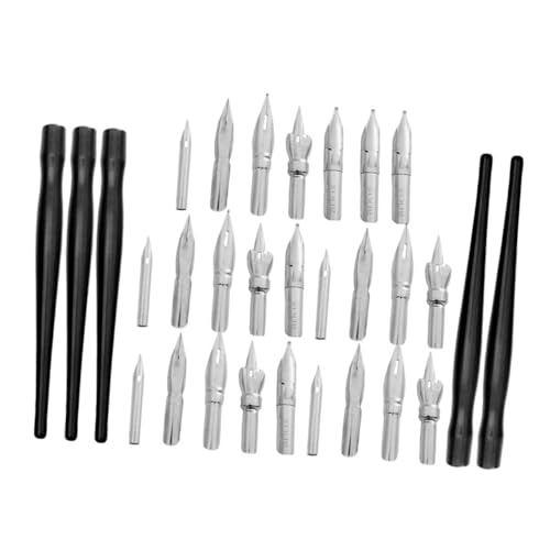 OSALADI 1 Set Dip Pen Nibs with Holder Ergonomic Drawing Pen for Smooth Writing Includes Replacement Nibs