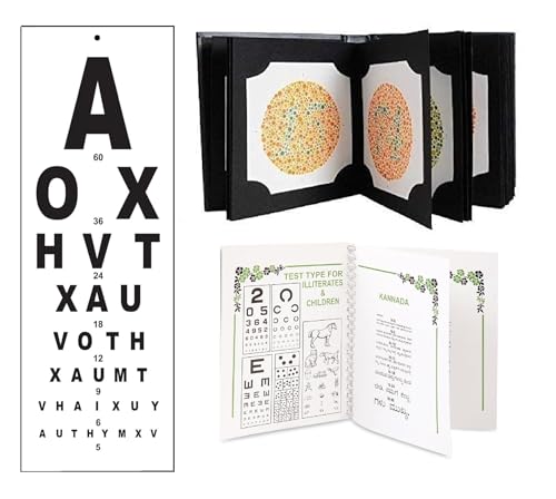 Image of Ishihara eye test chart book 38 plates for color deficeiency || adults and professionals color vision book || eye test book (ishihara book with eye vision chart & near vision book)