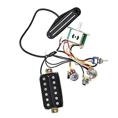 1T1Vワイヤリングハーネス事前にエレキギターピックアップ前のギターワイヤーハーネスエレクトリックギター交換部品プリューテイルドギターワイヤーハーネス付きダブルホットハムバッカーピックアップセット