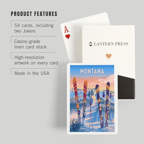Lantern Press Montana Poker 52 Naipes miniatura 3