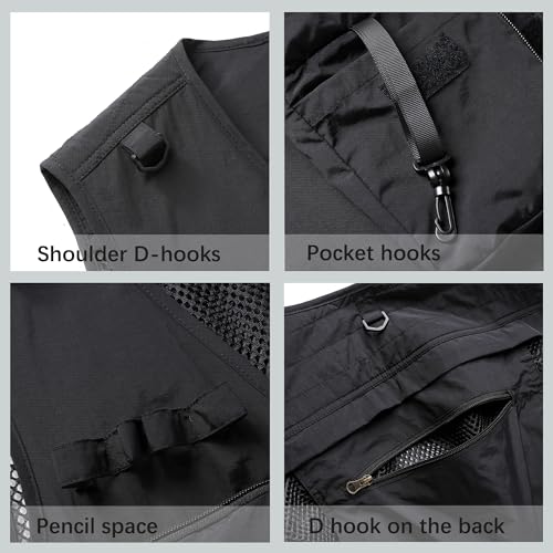GGPP Mens Outdoor Vest for Fishing Photography Teamwork Quick Dry with Multi Pockets4