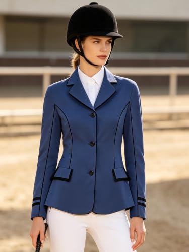 Veste de compétition équitation stretch et respirante noire - 2
