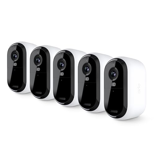 Arlo Essential 2K Security Camera (5 Pack) Indoor/Outdoor