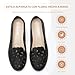 Imagen de GLAMORA Bailarinas Mujer Caladas Diseño Floral Zapatos Planos Plataforma Ligera Suela Flexible Antideslizante Plantilla Blanda Cómodas Transpirables Calzado Verano negro-38