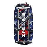 Boombah Brute Rolling Bat Bag 2.0-35' x 15' x 12-1/2' - USA Wave Navy/Red/White - Holds 4 Bats and Room for Gear - Wheeled Bag