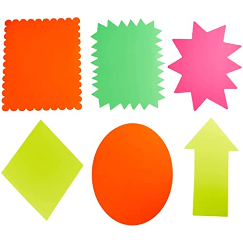 18-Piece 11X14 Neon Poster Board Cutouts, 6 Assorted Shapes, Large Paper Signs For Science Fair Decoration Supplies, Presentation School Projects, Arts And Crafts, Retail Sale Display #TOP2