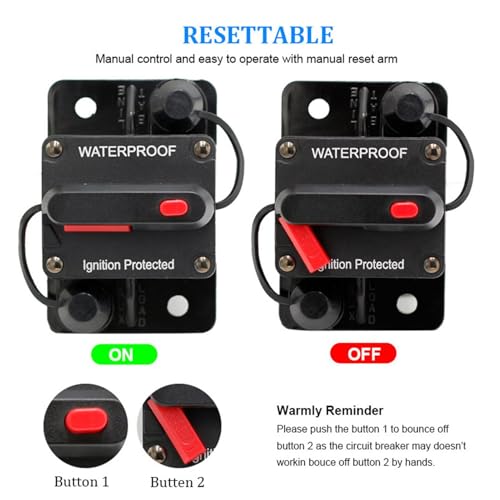 Interruptor de protección automotriz impermeable de 60A contra sobrecargas eléctricas 5