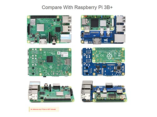 Image of waveshare Pi Zero to Raspberry Pi 3 Model B /B+ Adapter, Onboard 4-CH USB Interface, 100M Ethernet Port and HDMI Port, Alternative for Raspberry Pi 3B /B+, Support Pi Zero and Zero 2W