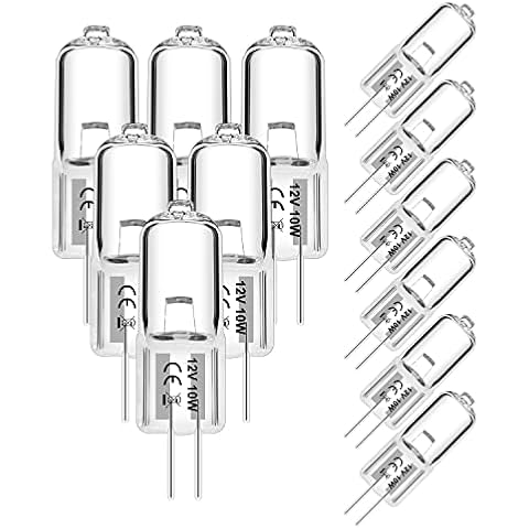 Jaenmsa G4 Halogen Leuchtmittel, Halogen 12V 10W Stiftsockellampe, G4 Halogenglühbirne 2 Pin, Dimmbar Halogenlampe für Dunstabzugshauben Küchen Wohnzimmer Cover
