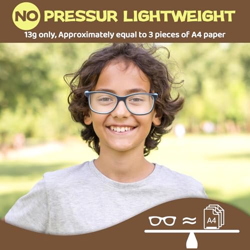 Image of BiBiBear Bluelight Kids Glasses Unbreakable Glasses | TR90 Frame for New Year Gifts, 360 Flexible, Lightweight & Safe Eyeglasses for Kids Age 2-15