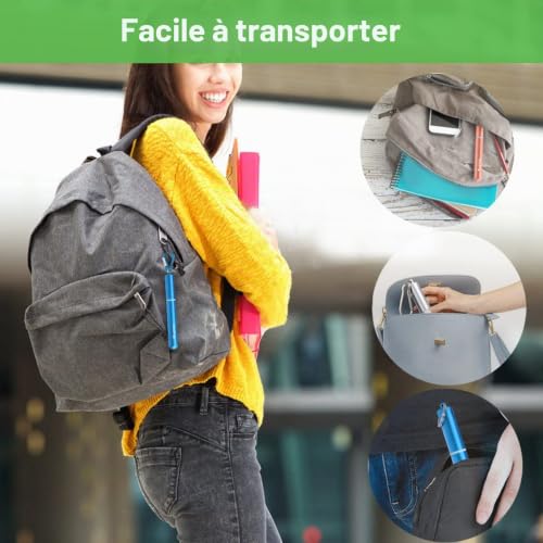Lot de 4 pailles à cocktail réutilisables, paille télescopique Kynup en acier inoxydable avec porte-clés et brosses de nettoyage, longueur jusqu'à 23 cm, idéales pour les jus et le gin – vue 3