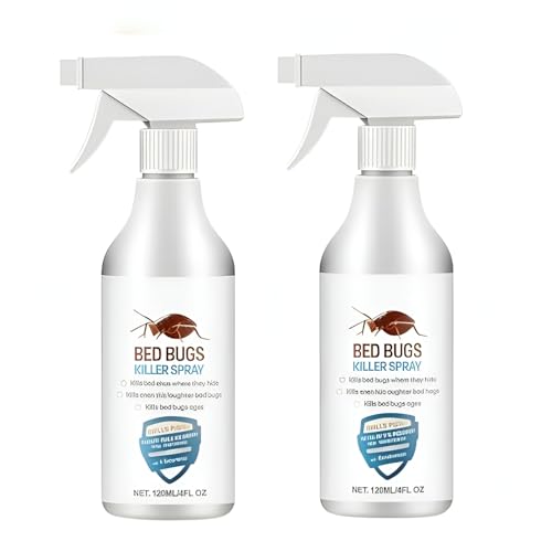 Image of Bed Bug killer Spray- Natural, Herbal Bed Bugs Spray for Long Lasting Protection, Instant Action | Non-Toxic Indoor Cleaning Solution for Mattresses, Carpet, Pillow, Sofha, Blanket, Curtains, 200ML (Pack of 2)