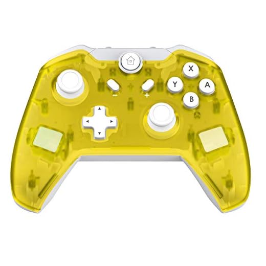 JFUNE Mando Inalámbrico para Nintendo Switch, Switch Pro Controlador Wireless Switch Gamepad, 6-Axis Gyro Dual Motor Switch Controller- Nueva versión 2019 (Amarillo)