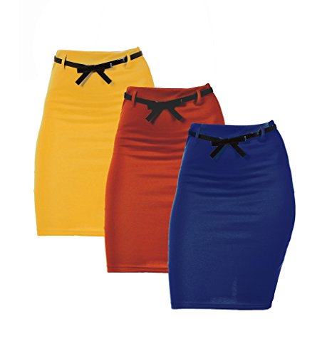 Dinamit Jeans 3 Pack Junior High Waist Pencil Skirt