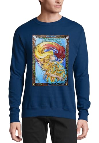 Pull en coton avec logo de tarot bleu marine pour homme et femme