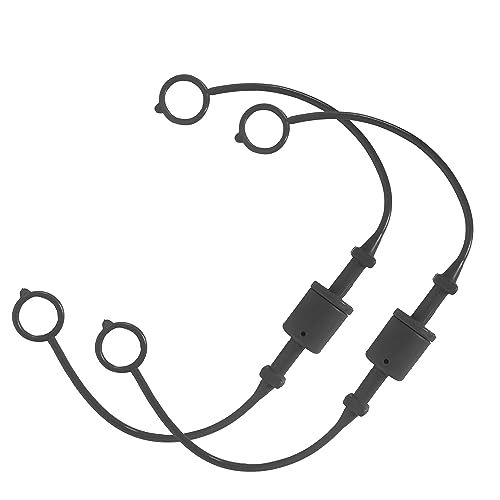 Image of SIGNITE 2 Sets, 3 /8 ISO A Tractor Hydraulic Hose Caps and Plugs, Quick Disconnects, Black PVC, Cap, Dust Cap, Plug Fittings
