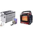 EUHOMY 12 Volt Car Refrigerator,38 Quart(35L) Car Fridge Electric Cooler APP Control & 18,000 BTU Big Buddy Portable Propane Heater (No Fan),Red, Tip-over Protection|Low-Oxygen Safety Shutoff|Portable