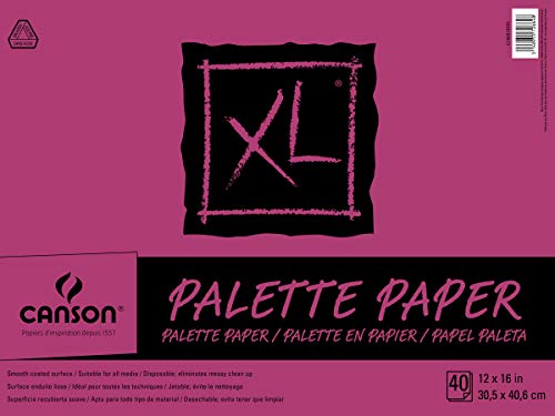 CANSON Foundation Disposable Palette Pad, Coated Paper, Fold Over, 12 x 16 Inch