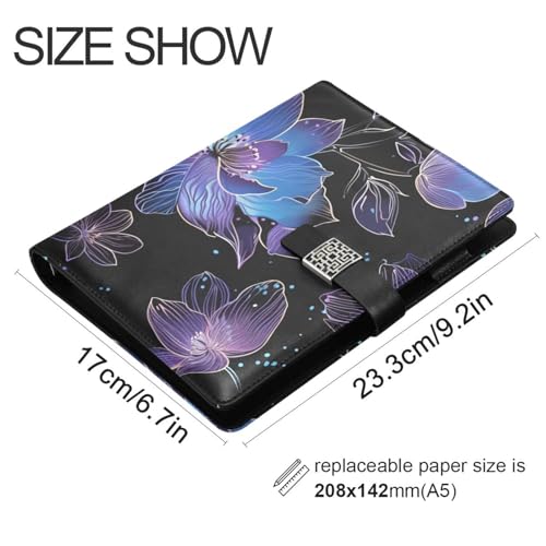 Carnet de notes cuir violet nénuphar : un cadeau raffiné unique