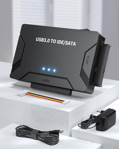 POSUGEAR USB 3.0 to IDE/SATA Adapter, External Hard Drive Reader, Universal 2.5