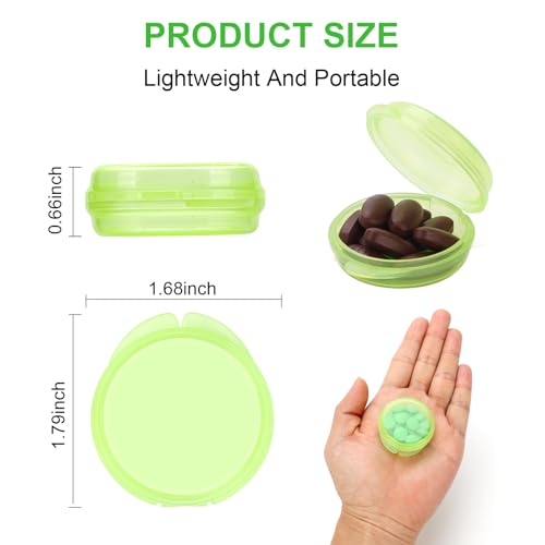 Image of Small Pill Case, 8 Pack Round Pill Storage Boxes, Portable Tiny Pill Organizer Container for Pocket Purse, Compact Plastic Medicine Caddy Dispenser for Work, Caping, Trip, Travel - Colorful