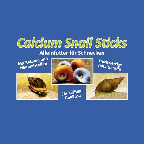 Calcium Snail Sticks - Futtersticks für Schnecken als Alleinfutter mit Kalzium und Vitaminen für kräftige Schneckenhäuser, 45g