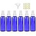 Produktbild Yalbdopo 6 Stück, 50 ml Kunststoff-Sprühflaschen, leer, feiner Nebel, Reise-Zerstäuber, Sprühflasche, nachfüllbar, Reiseflasche, Toiletries, Flüssigkeitsbehälter für ätherische Öle, Parfums, Kosmetik (blau)