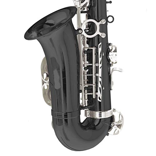 mendini by cecilio alto saxophone for beginners with tuner mouthpiece case 10 reeds grease cleaning cloth amp rod gloves strap book black silver