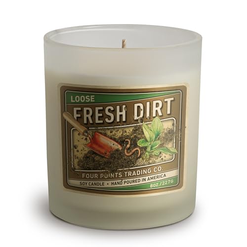 Dirt Scented Candle, 8 Oz. Handcrafted Soy Wax Candles for Men & Women, Fragrant Aromatherapy Candle with Jar, Unique Room Scents, Relaxing Home Essentials for Mom, Daughter or Friend
