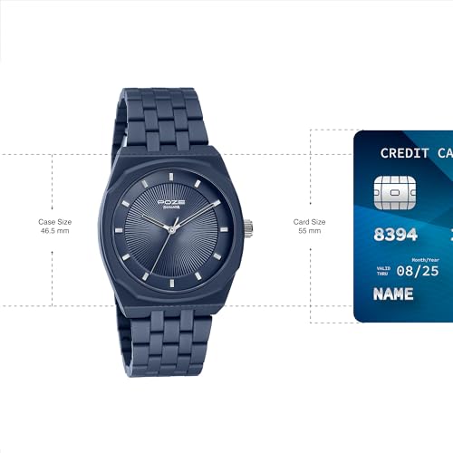 Image of Sonata Poze 6 Terra Trails Quartz Blue Round Dial Men's Watch | Stainless Steel Strap Material | Watches for Men Analog - SP70073KM01