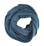 Hand Knitted 100% Cashmere Infinity Scarf Multicolor (Aegean Blue)