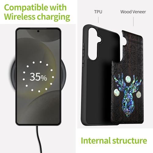 Coque Samsung S25 Plus gravée en bois une idée cadeau originale - 5