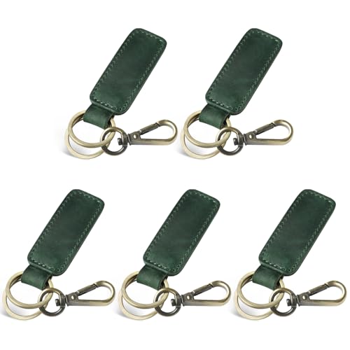 Image of Jack&Chris Genuine Leather Car Keychain, Universal Key Fob Keychain, Leather Key Chain Holder for Men and Women, JC306